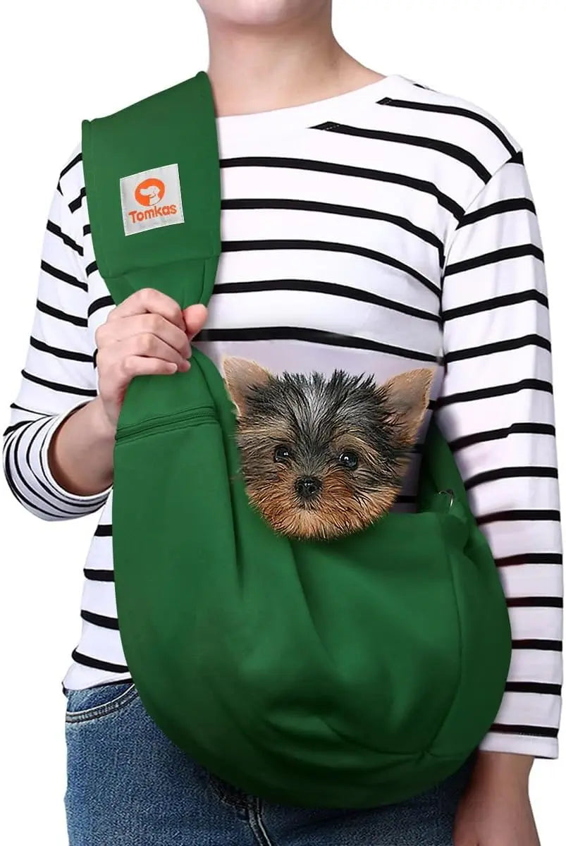Small Dog Sling Carrier Breathable Wrap Pet Pouch Dogs Cats 3–10 lbs -all colors