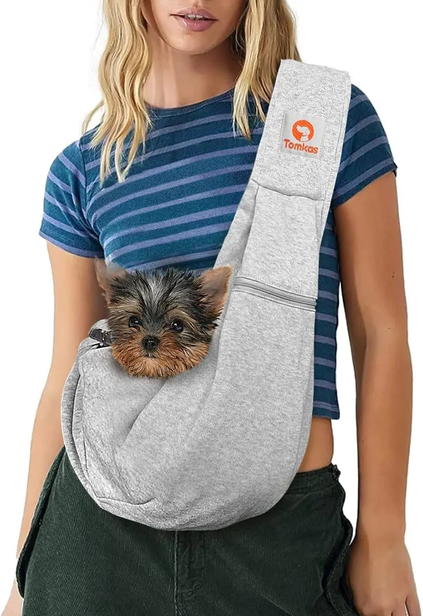 Small Dog Sling Carrier Breathable Wrap Pet Pouch Dogs Cats 3–10 lbs -all colors