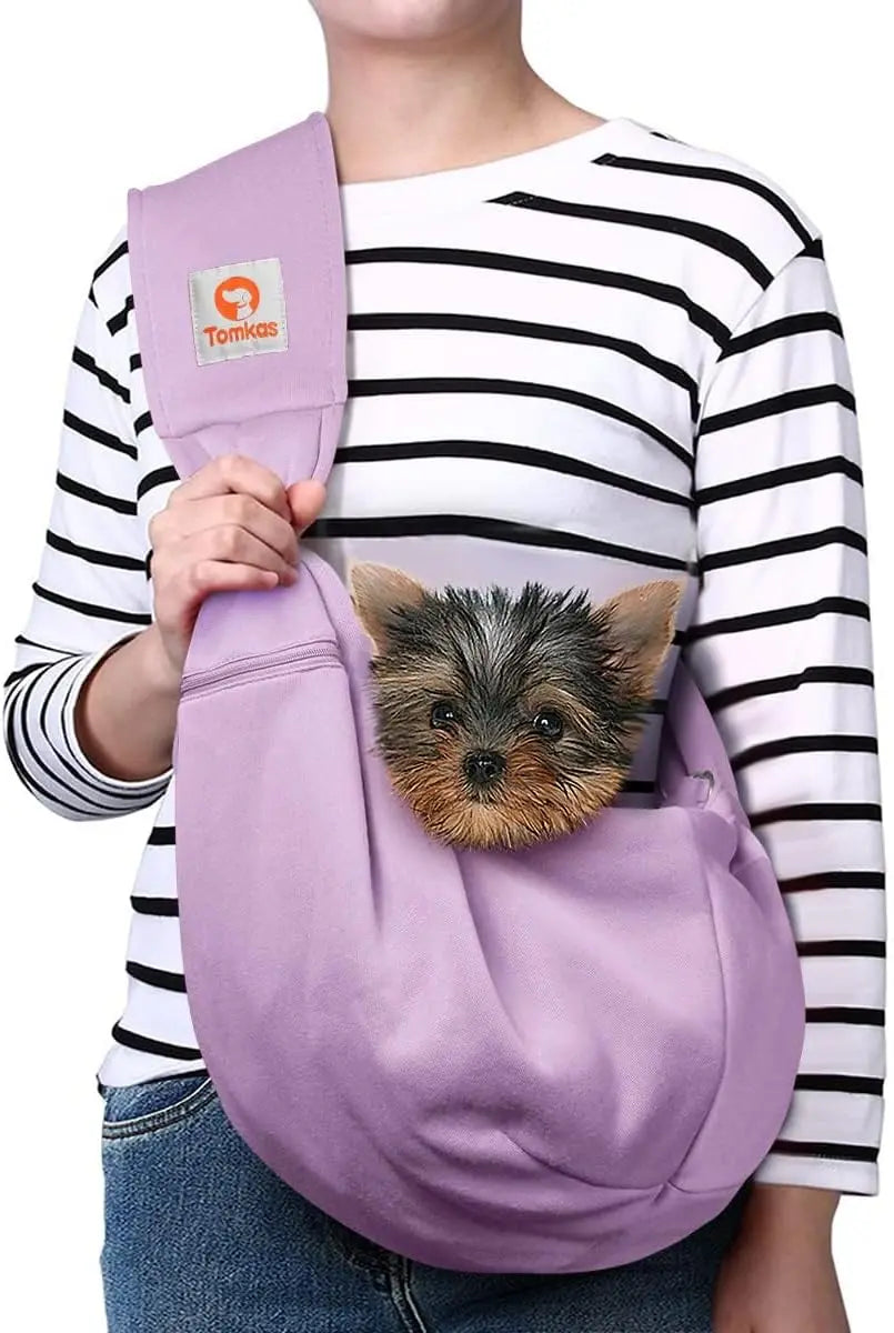 Small Dog Sling Carrier Breathable Wrap Pet Pouch Dogs Cats 3–10 lbs -all colors