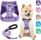 Step-In Dog Harness & Leash Set in Various Patterns – Reflective No Pull (XS- XL)