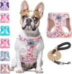 Step-In Dog Harness & Leash Set in Various Patterns – Reflective No Pull (XS- XL)