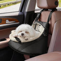Small Dog Car Seat Booster PU Leather Travel Seat for Dogs up to 7lbs