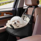 Small Dog Car Seat Booster PU Leather Travel Seat for Dogs up to 7lbs