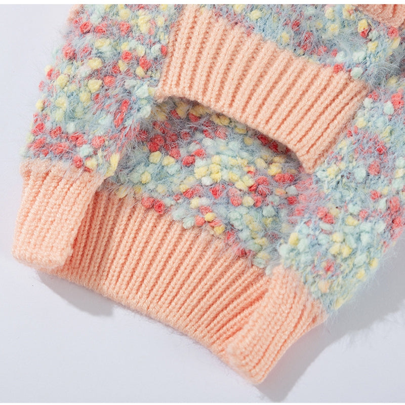 Autumn And Winter Pet Sweaters, Three-dimensional Bear Floral Yarn, Small And Medium-sized Dog Bichon Frise Yorkshire Terrier Pullover, Cat And Dog Clothes