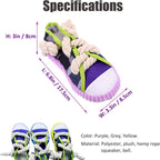 Dog Toys Shoes Pet Cotton Rope Slippers Sound Making Toys Teeth Cleaning Built-in BB Airbag Round Ball Bell Various