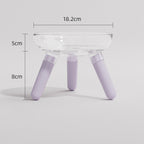 Pet Cat And Dog Feeding Bowl Household Cat And Dog Drinking Water Anti-knock Feeder Transparent Glass Bowl Cat Bowl