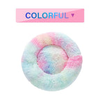 Fluffy Donut Calming Pet Bed — 16 Colors, Sizes S–XL