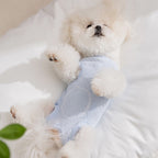 Spring And Summer Dogs, Small And Medium-sized Dogs, Simple And Fashionable Fabric Label Baby Belly Clothes, Cat Four-legged Air-conditioned Suits, Pet Clothes