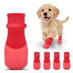 Anti Slip Dog Socks For Hardwood Floors To Prevent Licking Paws, Dog Shoes For Hot Pavement Double Sides Dog Boots & Paw Protectors Booties -4Pcs