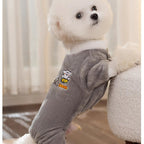 Autumn And Winter Warm Cartoon Dog Four-legged Coat, Bear Towing Fleece Coat, Cat Small Dog Bichon Frise Pet Dog Clothes