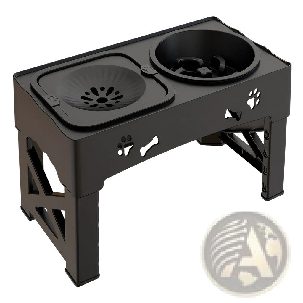 Adjustable Double Stainless Steel Pet Feeder Bowl
