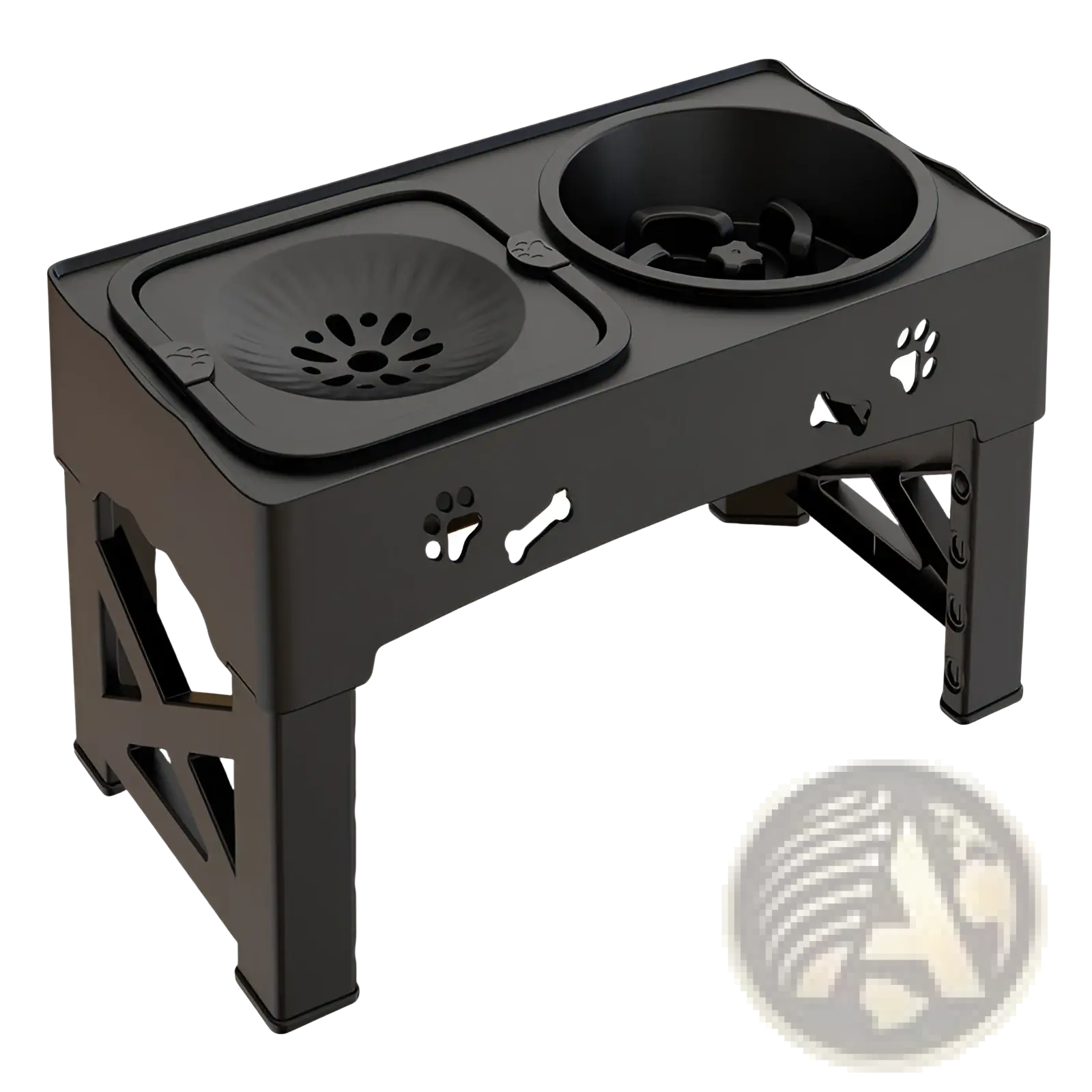Adjustable Double Stainless Steel Pet Feeder Bowl