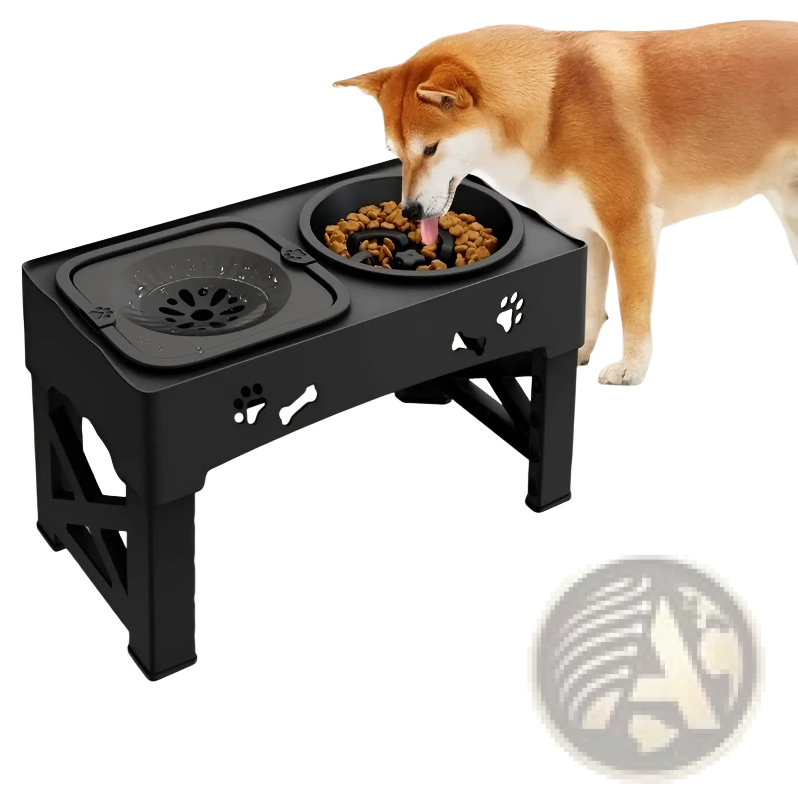 Adjustable Double Stainless Steel Pet Feeder Bowl