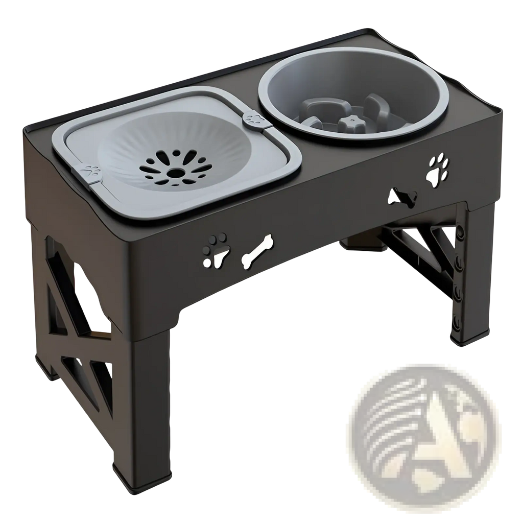 Adjustable Double Stainless Steel Pet Feeder Bowl