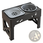 Adjustable Double Stainless Steel Pet Feeder Bowl