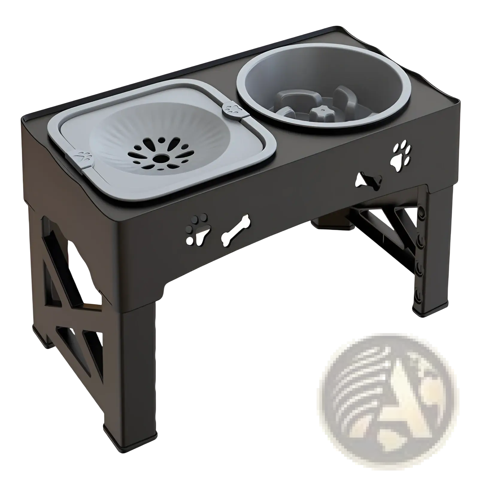Adjustable Double Stainless Steel Pet Feeder Bowl