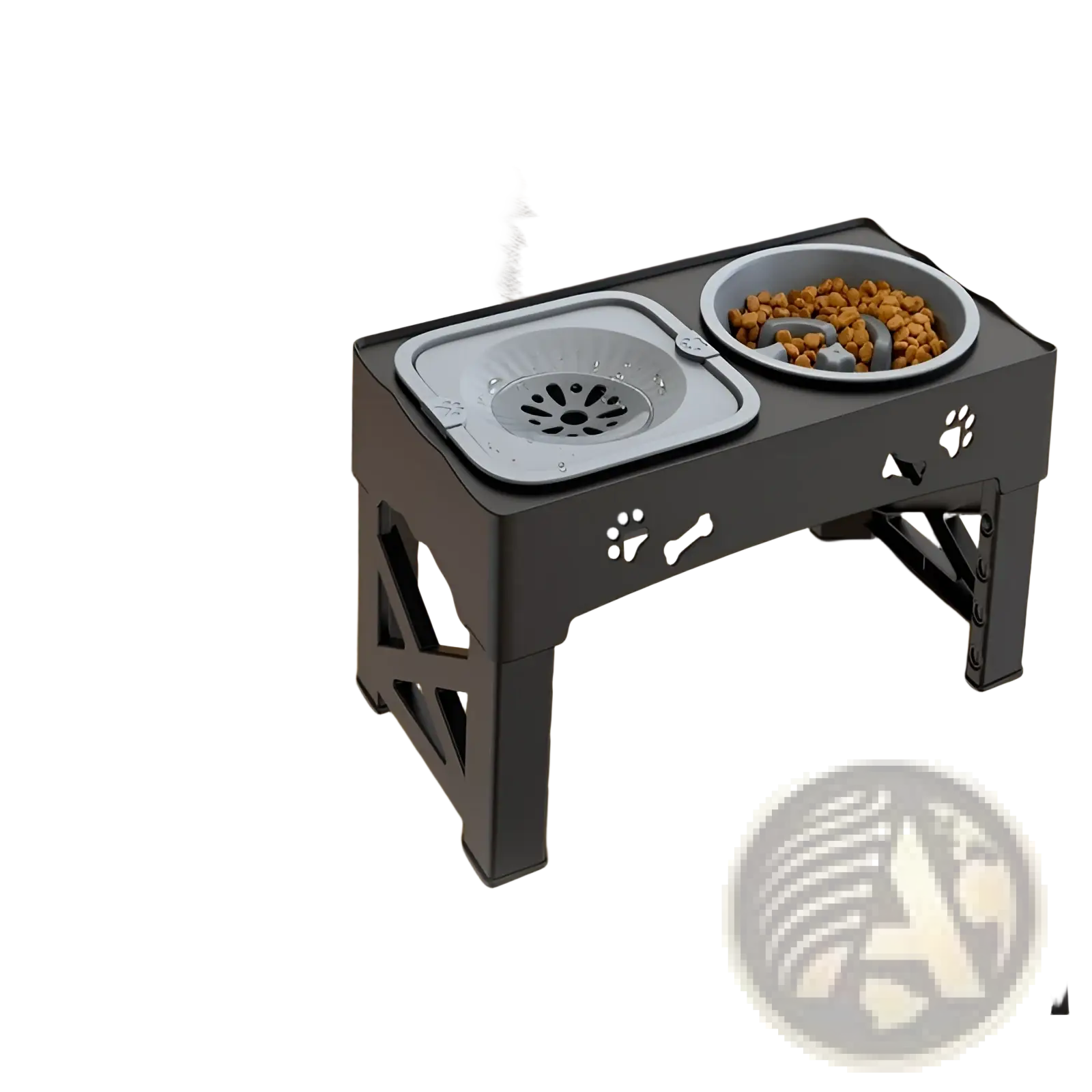 Adjustable Double Stainless Steel Pet Feeder Bowl