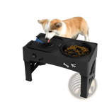 Adjustable Double Stainless Steel Pet Feeder Bowl