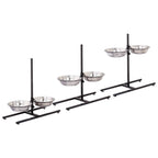 Adjustable Metal Pet Dog Feeder Bowls Elevated Stainless Steel Double Bowl Dish