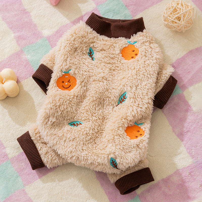 Wholesale Of Dog Clothes, Autumn And Winter Warm Four-legged Clothes, Small And Medium-sized Dog Teddy Bichon Frise Fleece Clothes, And Cat Pet Clothing