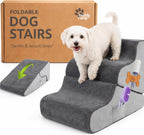 Dog Ramp for Bed Foldable 2 in 1 Stairs Foam Non Slip Pet Steps
