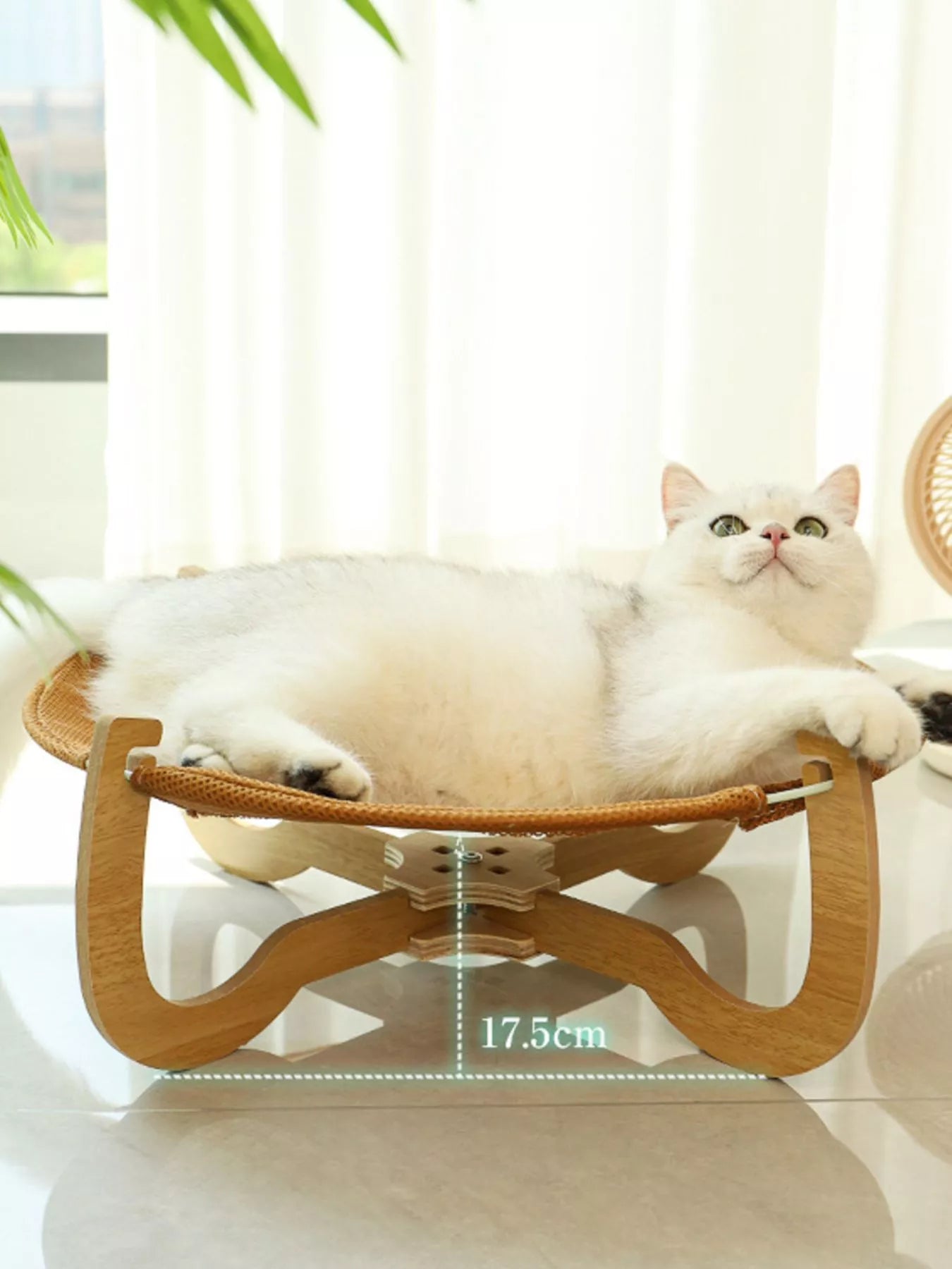 Round Woven Elevated Pet Bed