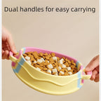 Cross-border Dog Bowl, Double-ear Handle Silicone Slow Food Bowl, Dog Pet Small Dog Slow Food Mat, Anti-choking Slow Food Bowl