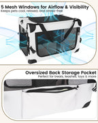 Large Cat Carrier for 2 Cats Soft Sided Travel Crate Up to 55lbs