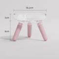 Pet Cat And Dog Feeding Bowl Household Cat And Dog Drinking Water Anti-knock Feeder Transparent Glass Bowl Cat Bowl