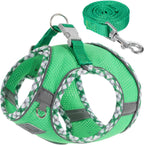 Dog Harness and Leash Set No Pull Reflective Step In Adjustable Small Dogs Cats