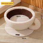 Lint-Free Sisal Rope Cat Scratcher Integrated With A Cat Bed