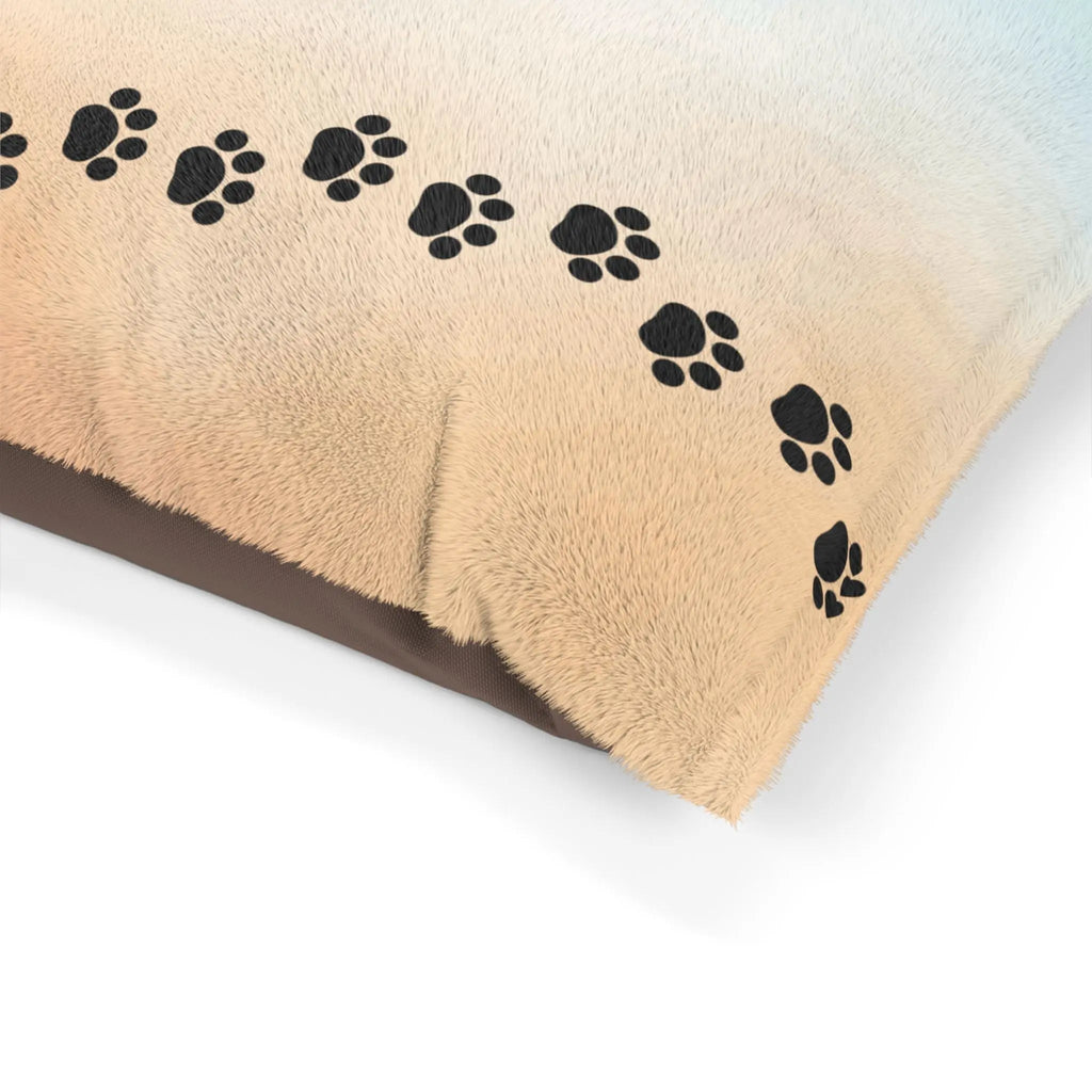 Beach Walk, But Make It Pets — Paw Print Pet Bed