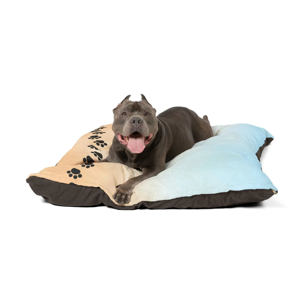 Beach Walk, But Make It Pets — Paw Print Pet Bed