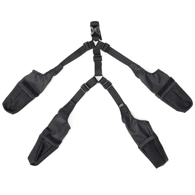 Black Waterproof Adjustable Dog Shoes