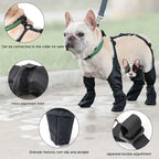 Black Waterproof Adjustable Dog Shoes