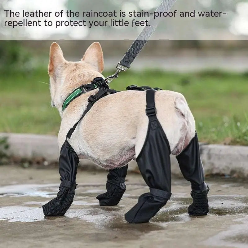 Black Waterproof Adjustable Dog Shoes