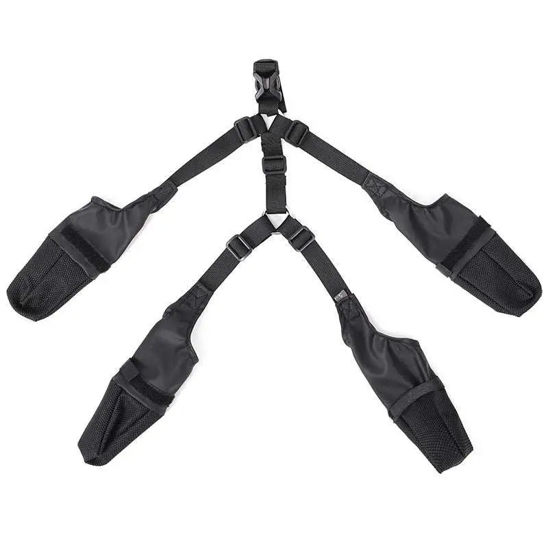 Black Waterproof Adjustable Dog Shoes