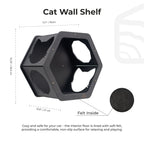 Wall Mount Cat Shelves Black