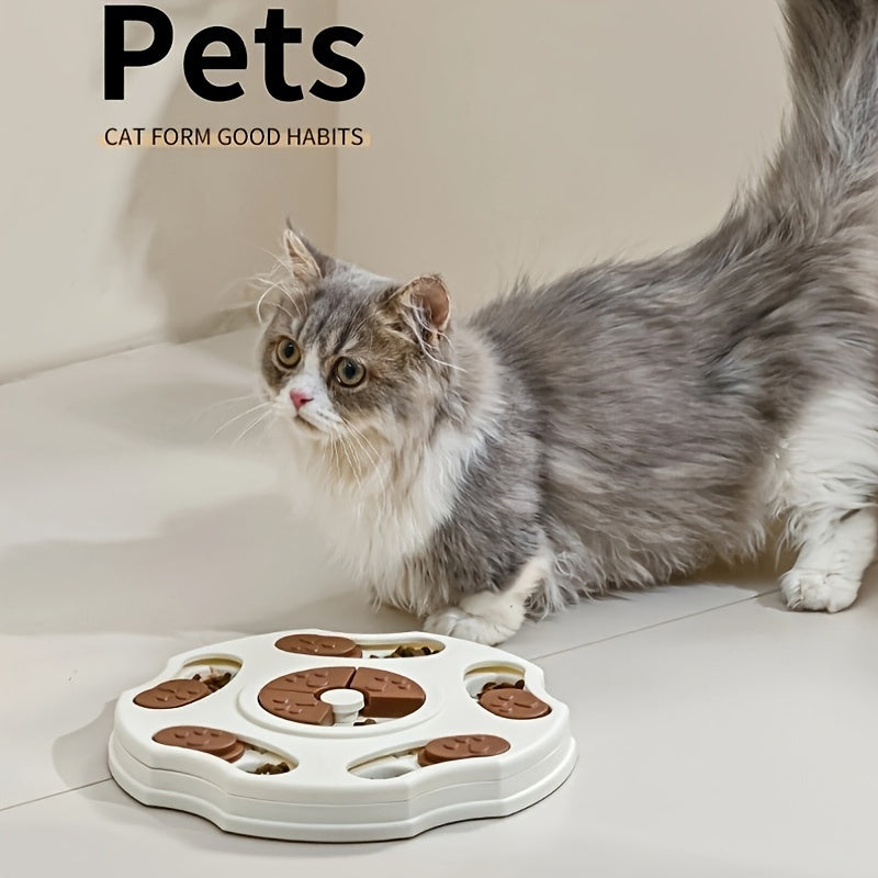 Interactive Slow Food Bowl For Pets For Dogs And Cats Training And Slow Feeding Assistant Non-electric Plastic Intelligence Game Stimulates Intelligence And Good Habits Multi-stage Challenge, Foo