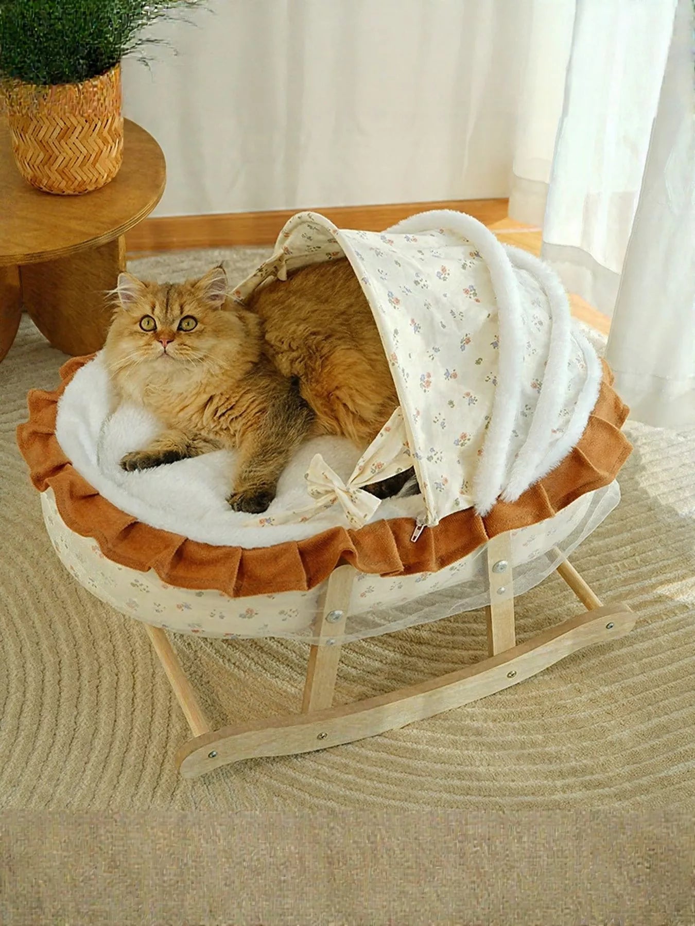 Rocking Pet Bed with Canopy