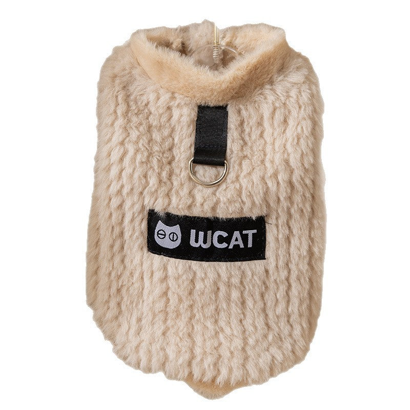 Autumn And Winter Dog Clothing, Two-legged Sleeveless Warm Fleece, Small And Medium-sized Dog Bichon, West Highland Cat Pet Clothing