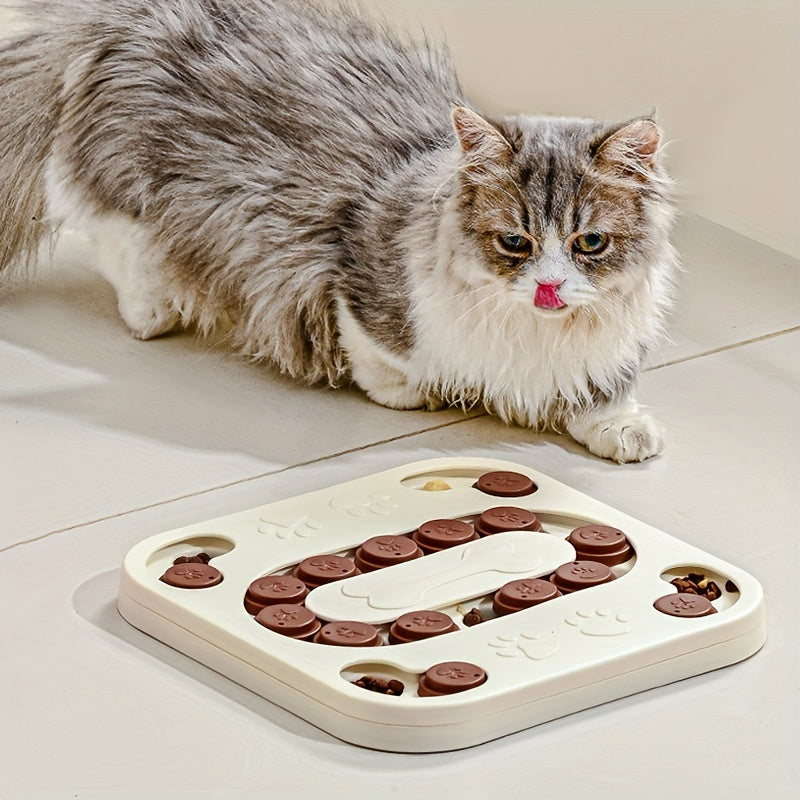 Interactive Slow Food Bowl For Pets For Dogs And Cats Training And Slow Feeding Assistant Non-electric Plastic Intelligence Game Stimulates Intelligence And Good Habits Multi-stage Challenge, Foo