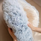 Semi-Enclosed Long Plush Pet Bed — 5 Colors, 4 Sizes