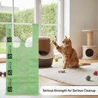 Cat Litter Bags – 8" x 16" with 5" Gusset & Handles | Leak-Resistant | Made in USA | beyondGREEN