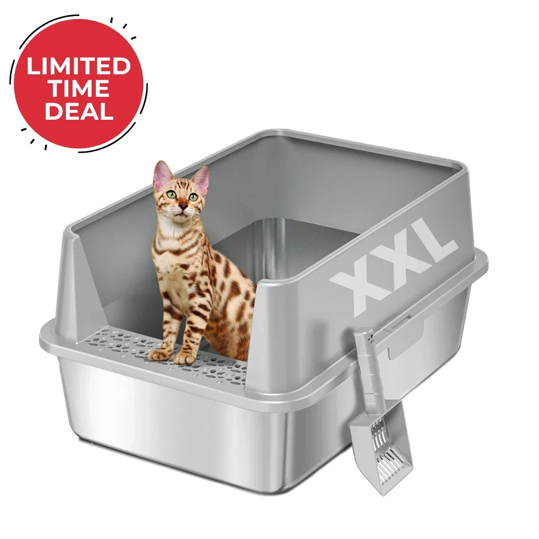 XXL 304 Stainless Steel Cat Litter Box