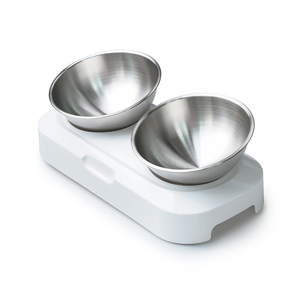 Easy To Clean Stainless Steel Cat Bowl Dog Food And Water Bowls With Stand Metal Cats Dogs Double Single Pet Feeding Feeder Bowl