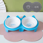 Cat Bowl Ceramic Double Bowl Water Bowl Tall Diagonal Pet Bowl supplies