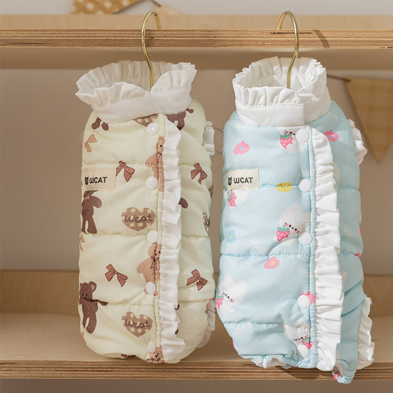 Cute Style Four-legged Fleece Undergarment For Dogs In Autumn And Winter, Warm Pet Clothing For Small Dogs, Puppies And Cats