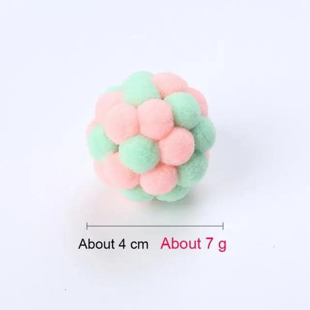 Colorful Handmade Ball For Cats Interactive Fluffy Ball For Kittens Soft Toys For Pets Excellent Gift For Cat Lovers Ball Toys For Cats And Kittens Fun Adorable Colorful Soft Balls