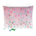 Confetti Paws — Playful Paw Print Pet Bed